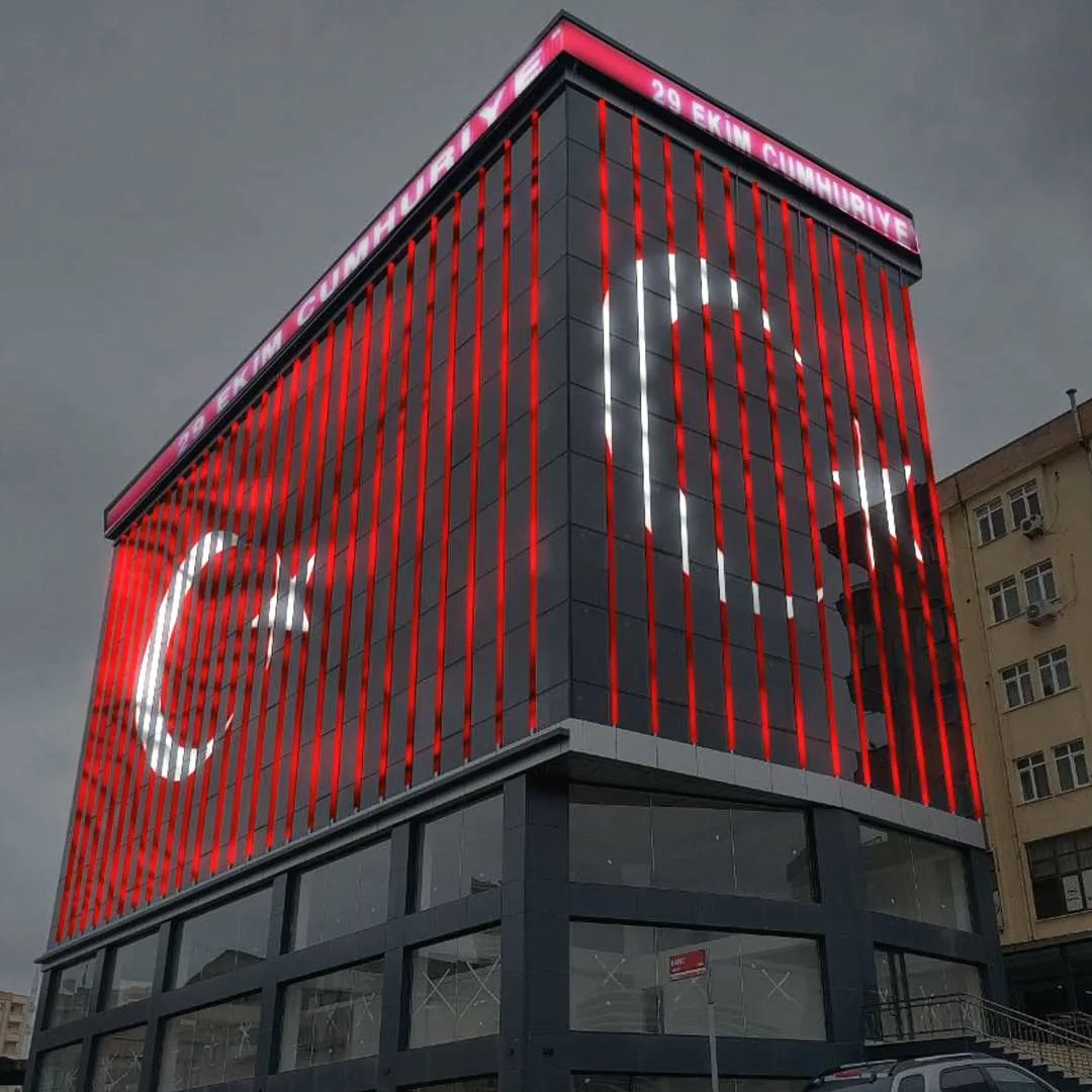 Türkiye Teknoloji Takımı medya cephe LED ekran uygulaması