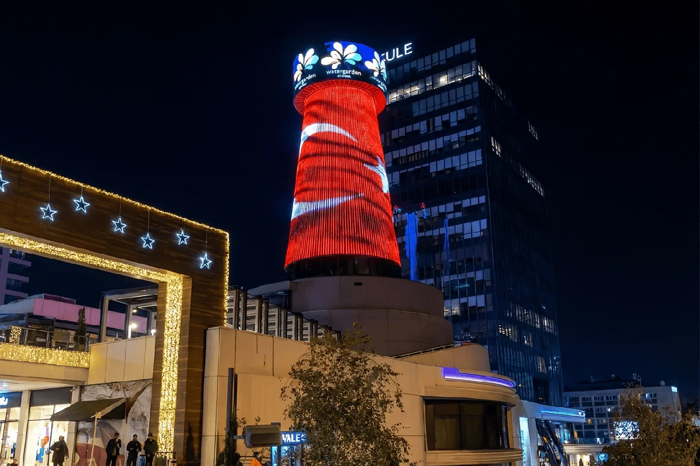 Water Garden Mall media facade cephe animasyon uygulaması